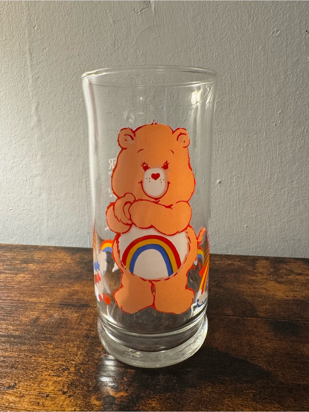 Vintage 1983 Care Bears Cheer Bear Pizza Hut Collectors Glass